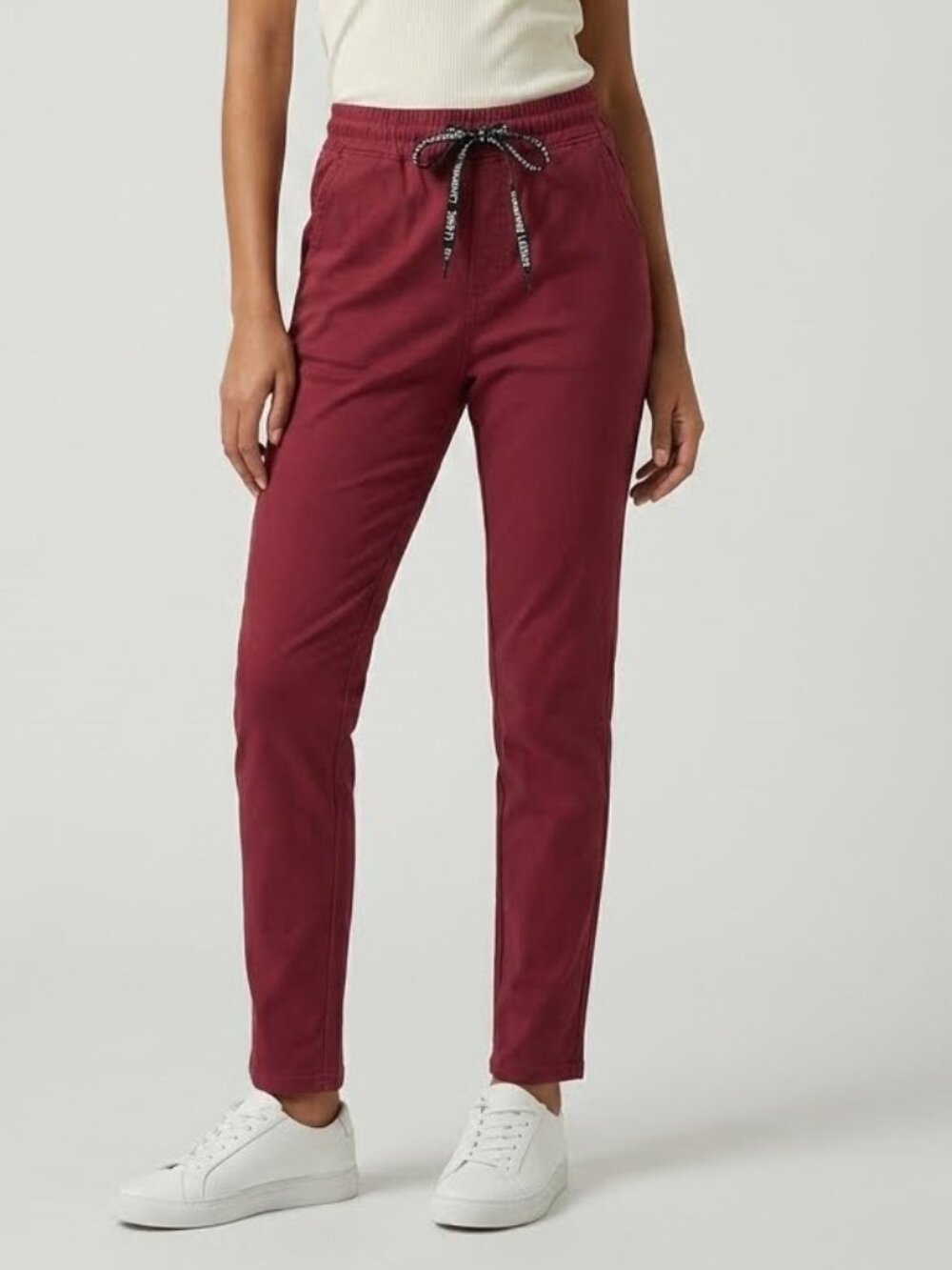 Burgundy Jogger Pants with Drawstring – Super Comfortable – Size S/M